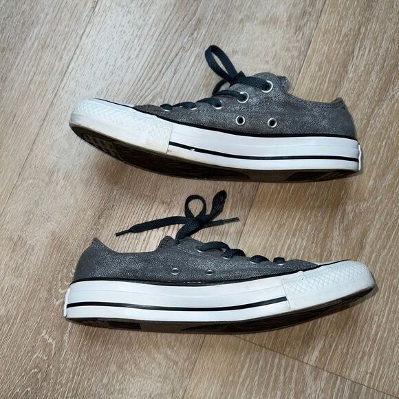 Converse All Star Chuck Taylor Low Top Sneakers, Gray Denim Color, Women’s US 6 - Picture 7 of 11